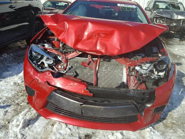 2T1BURHE6GC569694 - 2016 TOYOTA COROLLA L RED photo 9