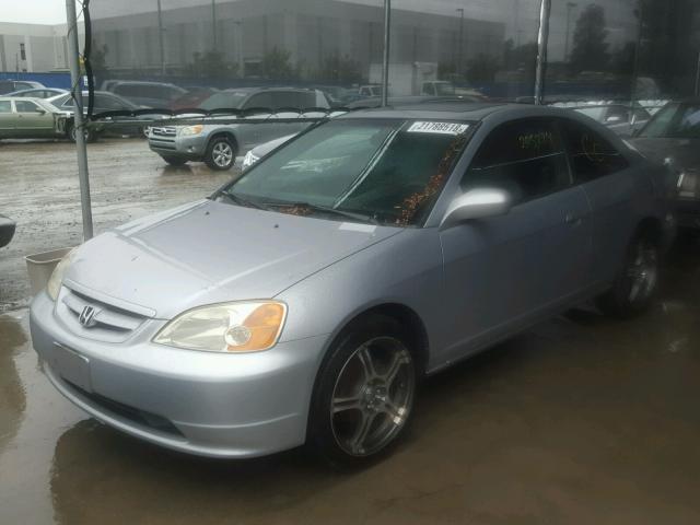 1HGEM22951L018528 - 2001 HONDA CIVIC SI SILVER photo 2