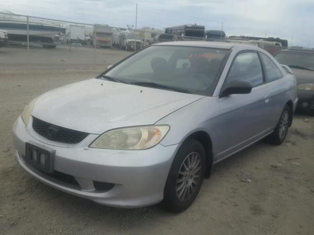 1HGEM22555L050477 - 2005 HONDA CIVIC LX SILVER photo 2