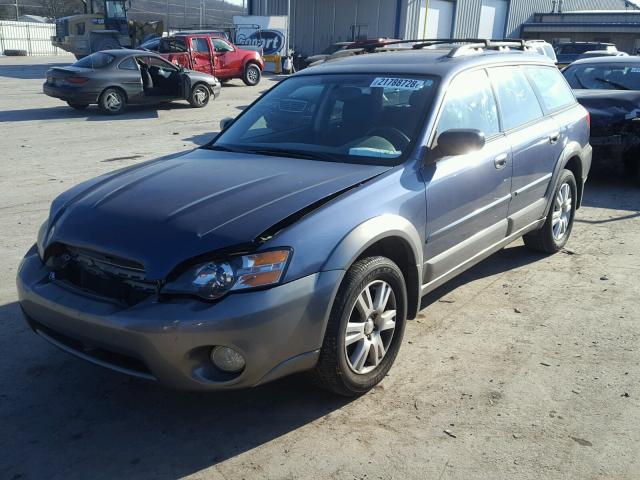 4S4BP61C057326424 - 2005 SUBARU LEGACY OUT BLUE photo 2