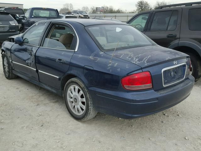 KMHWF35H04A988336 - 2004 HYUNDAI SONATA GLS BLUE photo 3