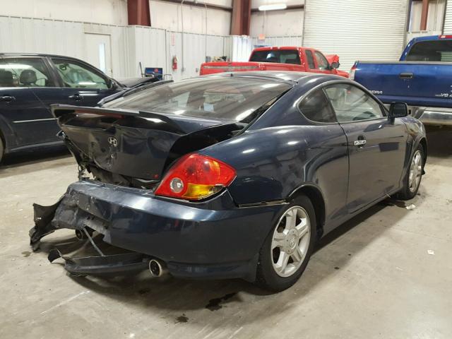 KMHHN65F43U079525 - 2003 HYUNDAI TIBURON GT BLUE photo 4