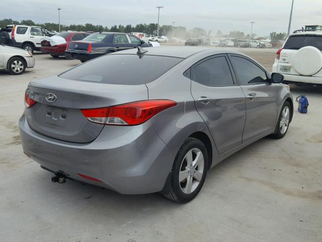 KMHDH4AE4CU425953 - 2012 HYUNDAI ELANTRA GL GRAY photo 4