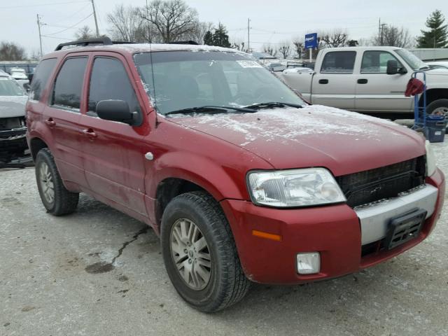 4M2CU57166KJ15383 - 2006 MERCURY MARINER RED photo 1