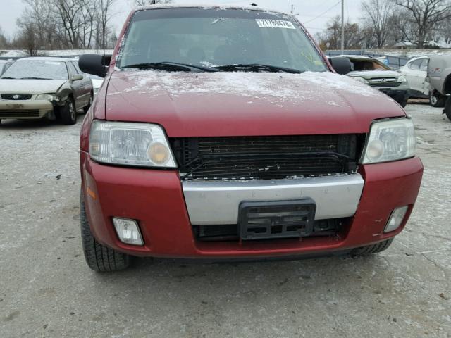 4M2CU57166KJ15383 - 2006 MERCURY MARINER RED photo 9