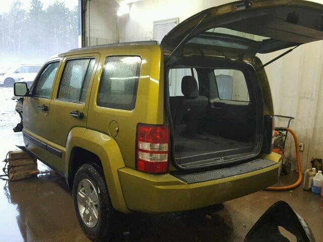 1C4PJMAK7CW177701 - 2012 JEEP LIBERTY SP GREEN photo 3