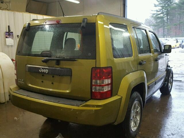 1C4PJMAK7CW177701 - 2012 JEEP LIBERTY SP GREEN photo 4