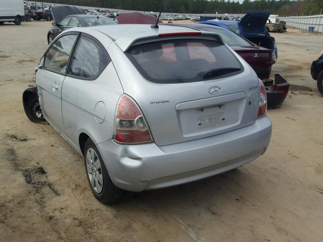 KMHCM3AC5AU169481 - 2010 HYUNDAI ACCENT BLU SILVER photo 3