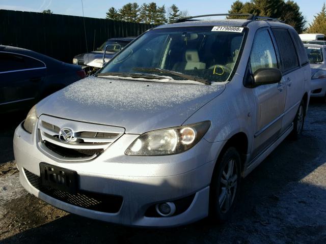 JM3LW28A860561938 - 2006 MAZDA MPV WAGON SILVER photo 2