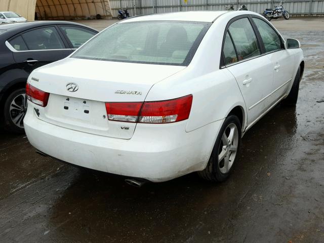 5NPEU46F17H156204 - 2007 HYUNDAI SONATA SE WHITE photo 4