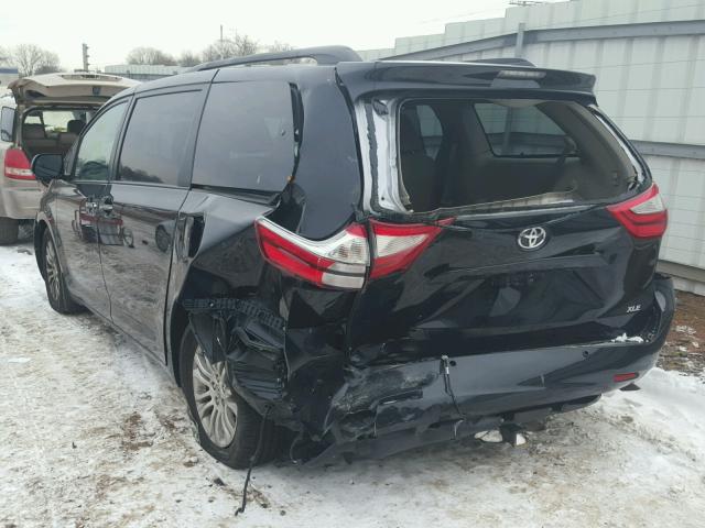 5TDYK3DC4FS634128 - 2015 TOYOTA SIENNA XLE BLACK photo 3