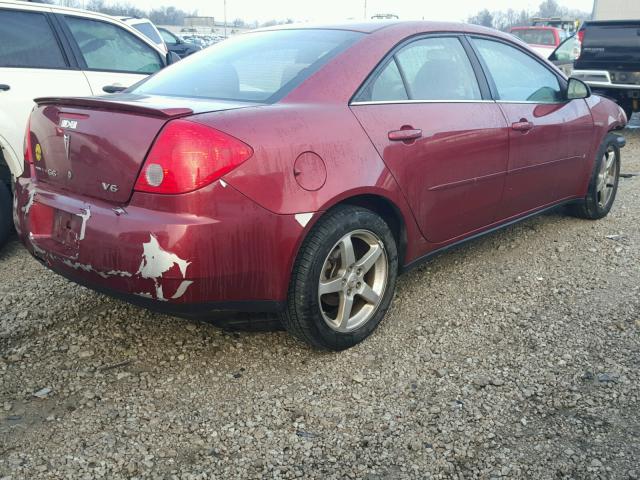 1G2ZG57N084126854 - 2008 PONTIAC G6 BASE BURGUNDY photo 4