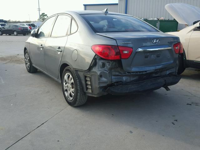 KMHDU4AD4AU952651 - 2010 HYUNDAI ELANTRA BL GRAY photo 3