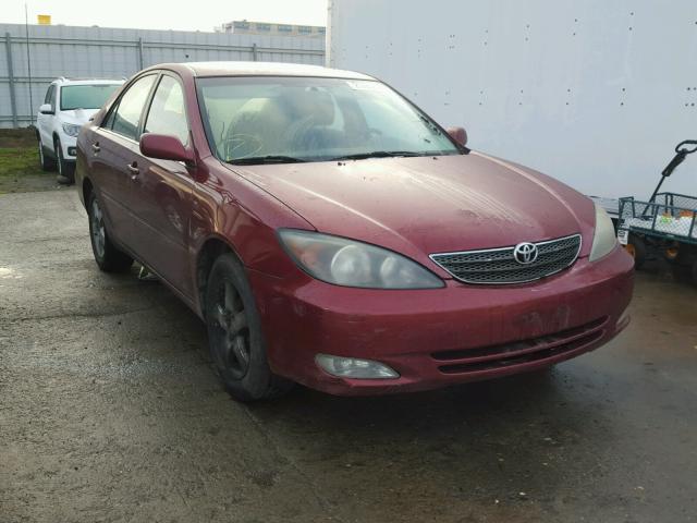 JTDBE32K120066487 - 2002 TOYOTA CAMRY LE MAROON photo 1