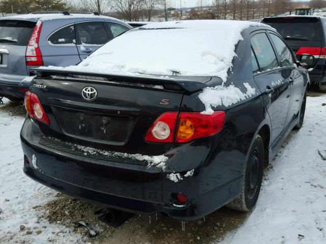 1NXBU40E39Z149066 - 2009 TOYOTA COROLLA BA BLACK photo 4