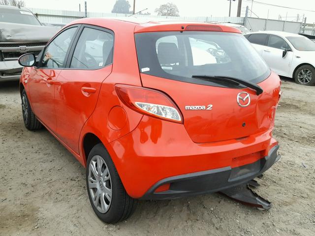 JM1DE1KZXD0171039 - 2013 MAZDA MAZDA2 RED photo 3