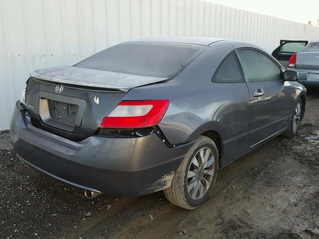 2HGFG12889H514915 - 2009 HONDA CIVIC EX GRAY photo 4