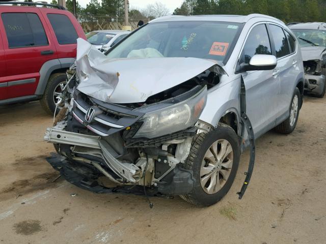 2HKRM3H71DH502894 - 2013 HONDA CR-V EXL SILVER photo 2