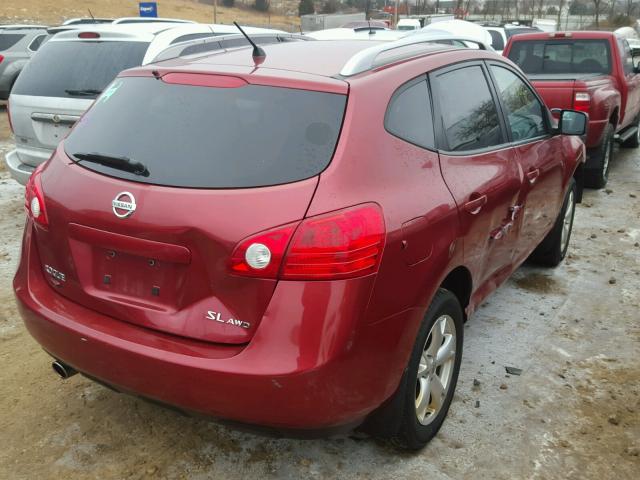 JN8AS58V58W143017 - 2008 NISSAN ROGUE S RED photo 4