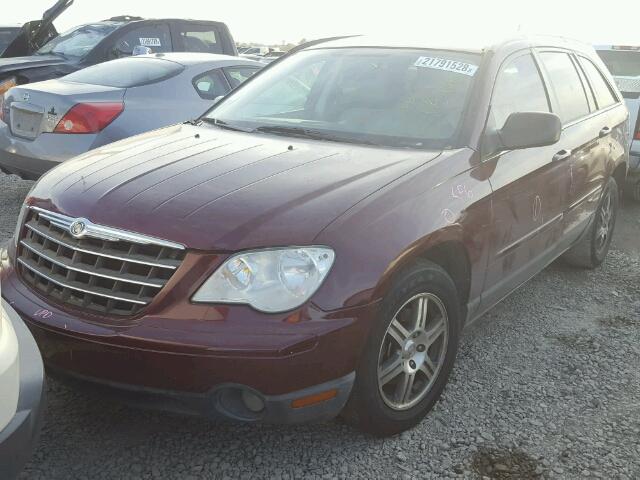 2A8GM68X58R650010 - 2008 CHRYSLER PACIFICA T MAROON photo 2