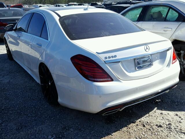 WDDUG8CB3FA133143 - 2015 MERCEDES-BENZ S 550 WHITE photo 3