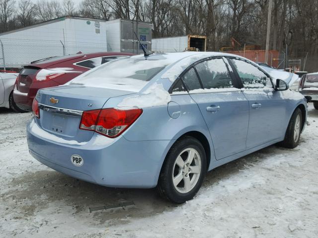 1G1PG5S93B7127766 - 2011 CHEVROLET CRUZE LT BLUE photo 4