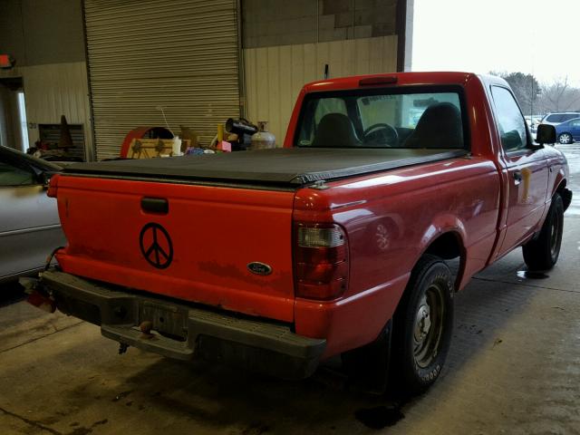 1FTYR10DX3PB85106 - 2003 FORD RANGER RED photo 4