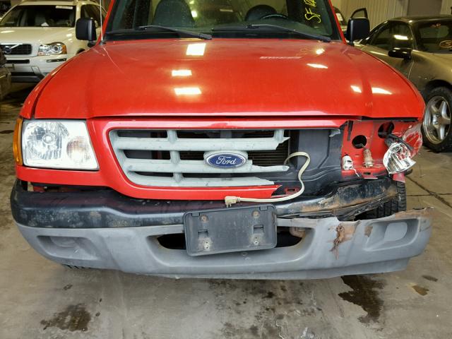 1FTYR10DX3PB85106 - 2003 FORD RANGER RED photo 9