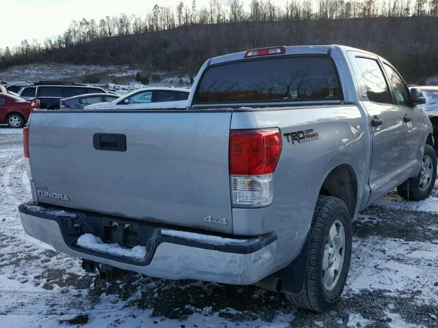 5TFDY5F17BX162578 - 2011 TOYOTA TUNDRA CRE SILVER photo 4