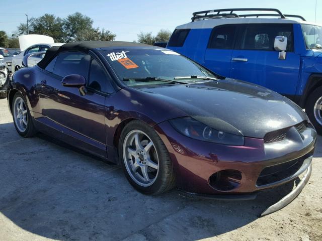 4A3AL35T67E008159 - 2007 MITSUBISHI ECLIPSE SP PURPLE photo 1