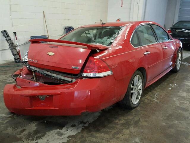 2G1WC5E37D1230171 - 2013 CHEVROLET IMPALA LTZ RED photo 4