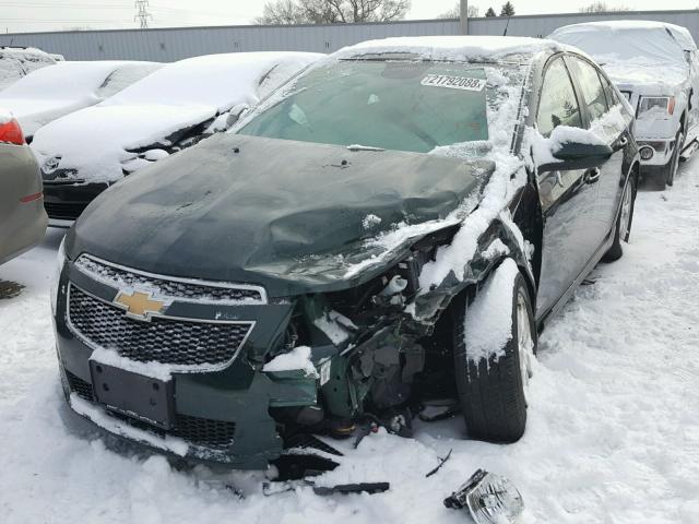 1G1PC5SB9E7180765 - 2014 CHEVROLET CRUZE LT GREEN photo 2