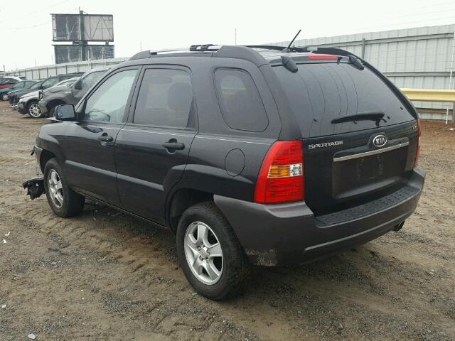 KNDJF724887540033 - 2008 KIA SPORTAGE L BLACK photo 3