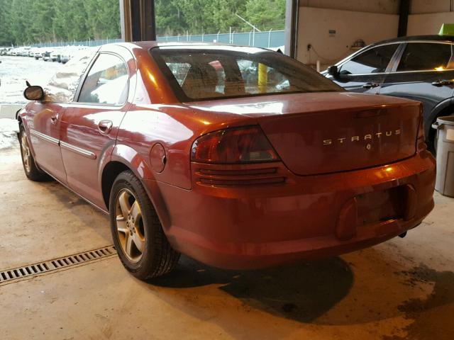 1B3EJ46X01N640455 - 2001 DODGE STRATUS SE RED photo 3