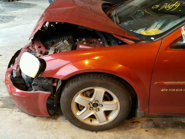 1B3EJ46X01N640455 - 2001 DODGE STRATUS SE RED photo 9