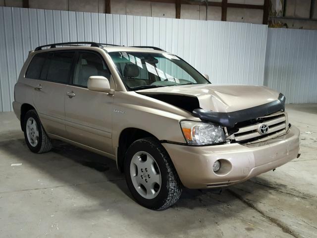 JTEEP21A140034664 - 2004 TOYOTA HIGHLANDER TAN photo 1