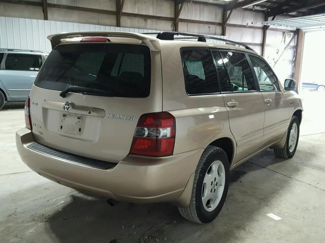 JTEEP21A140034664 - 2004 TOYOTA HIGHLANDER TAN photo 4