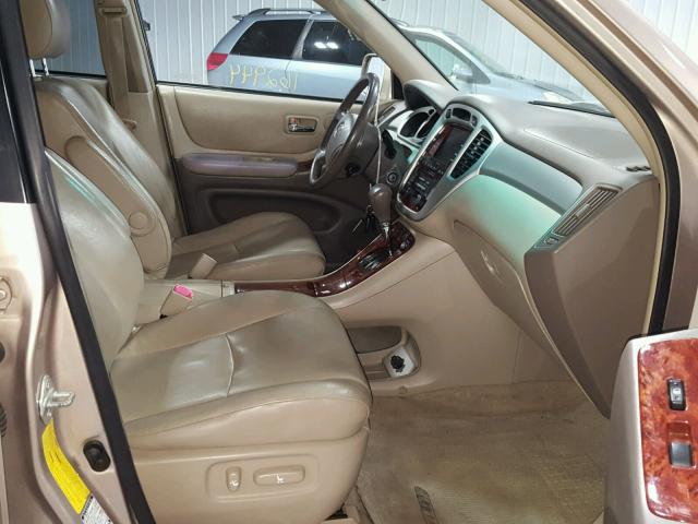 JTEEP21A140034664 - 2004 TOYOTA HIGHLANDER TAN photo 5