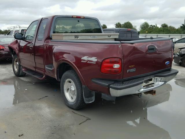 1FTDX0868VKA16187 - 1997 FORD F150 MAROON photo 3