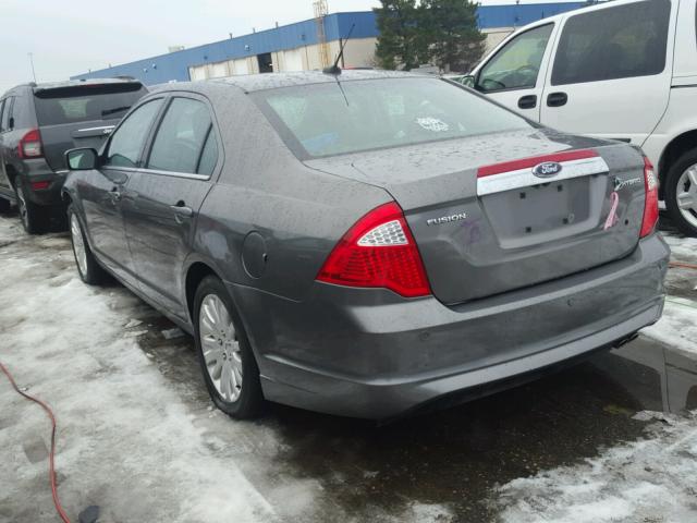 3FADP0L34AR143432 - 2010 FORD FUSION HYB GRAY photo 3