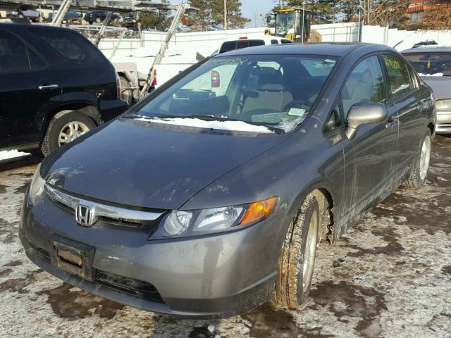 2HGFA16546H507554 - 2006 HONDA CIVIC LX GRAY photo 2