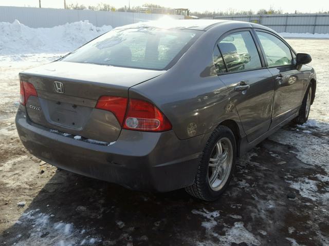 2HGFA16546H507554 - 2006 HONDA CIVIC LX GRAY photo 4