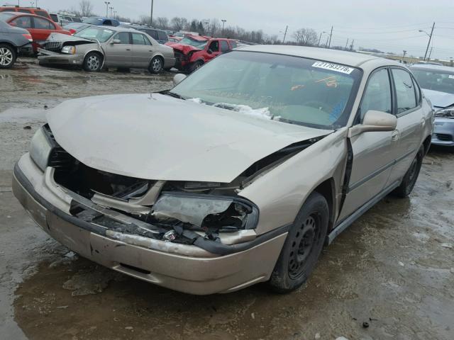 2G1WF52E619244119 - 2001 CHEVROLET IMPALA TAN photo 2