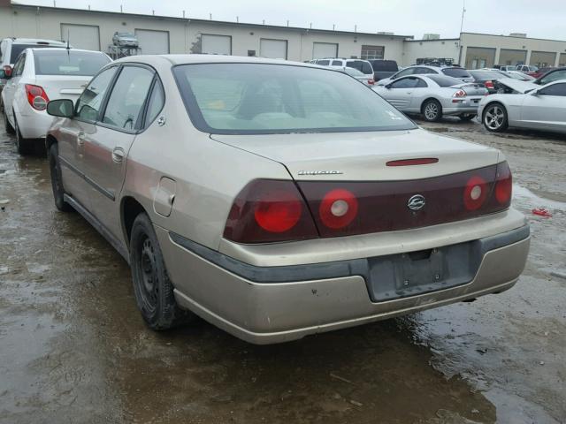 2G1WF52E619244119 - 2001 CHEVROLET IMPALA TAN photo 3