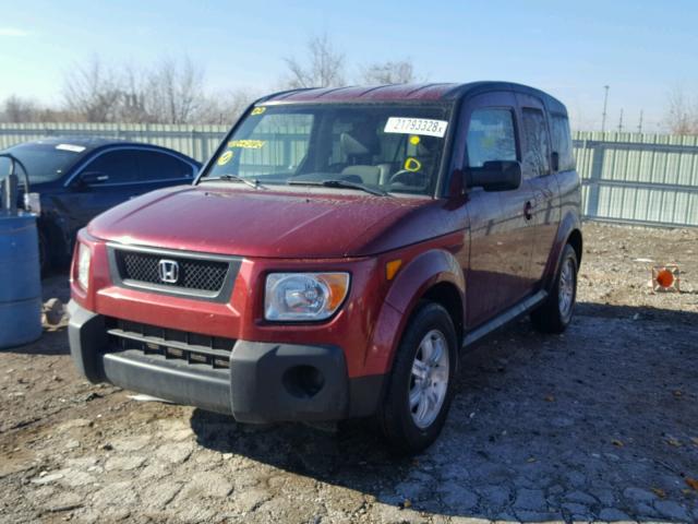 5J6YH17786L008224 - 2006 HONDA ELEMENT EX MAROON photo 2