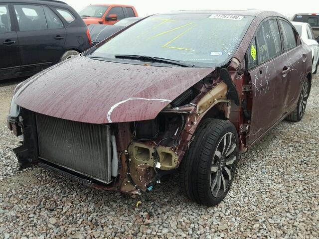2HGFB2F90FH519092 - 2015 HONDA CIVIC EXL MAROON photo 2