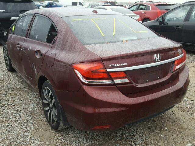 2HGFB2F90FH519092 - 2015 HONDA CIVIC EXL MAROON photo 3