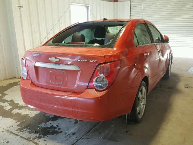 1G1JE5SH6C4196635 - 2012 CHEVROLET SONIC LTZ ORANGE photo 4