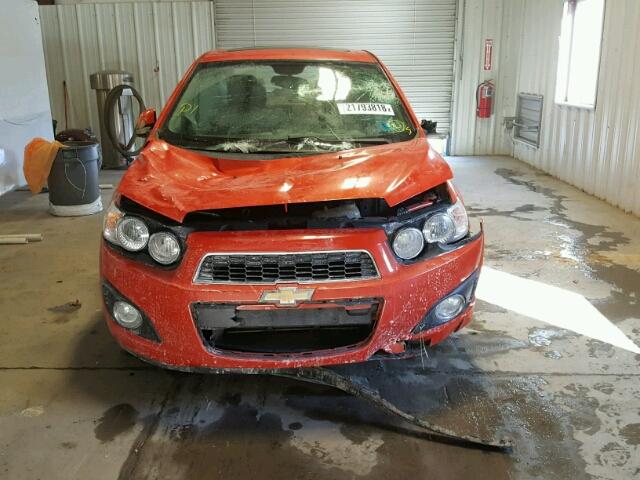 1G1JE5SH6C4196635 - 2012 CHEVROLET SONIC LTZ ORANGE photo 9