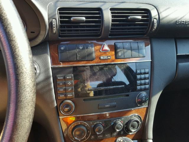 WDBRF92H27F905195 - 2007 MERCEDES-BENZ C 280 4MAT BLACK photo 9